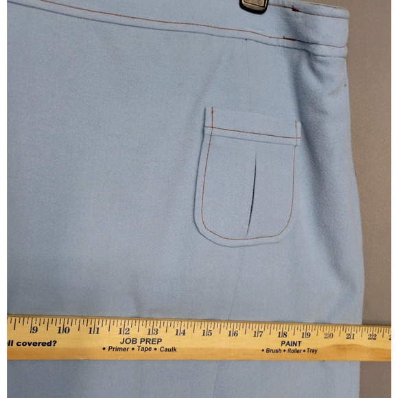 Etcetera Skirt Womens 16 Light Blue Pencil Back Zip Lined Front Pockets Career - Picture 7 of 11